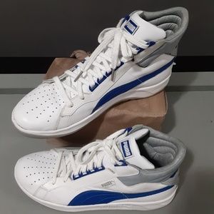 White, Blue & Grey Puma Challenge Sneakers US 12